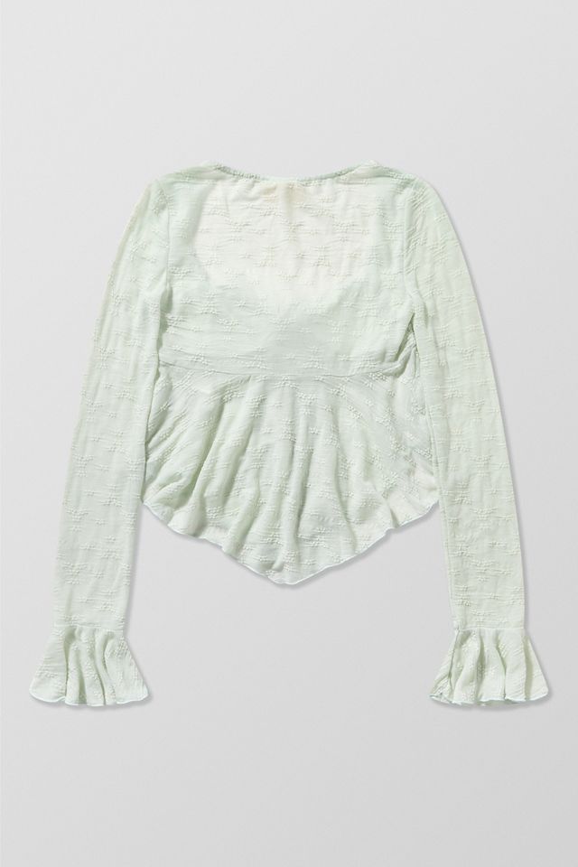 Kiss The Sky Minka Fine Lace Long Sleeve Top #5
