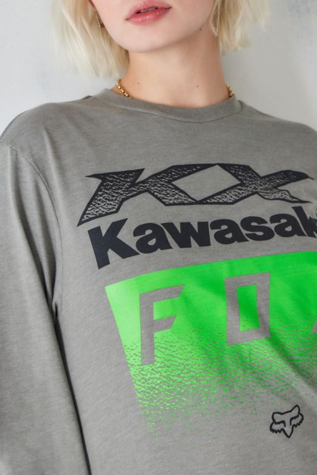 Tee-shirt Fox Femme KAWASAKI blanc, Fox KAWASAKI