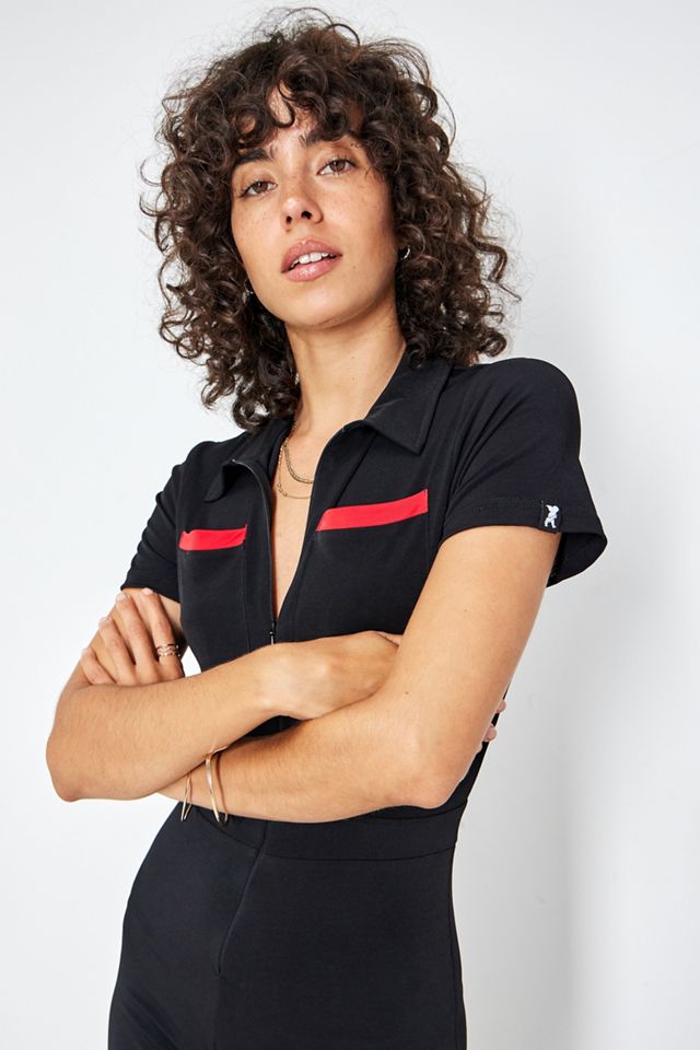 Peachy Den Black The Kernel Jersey Jumpsuit #1