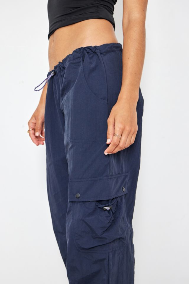 Petite Navy Pocket Detail Cargo Pants
