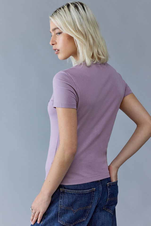 Diesel Purple T-Sli-Div T-Sli-Div Maglietta con logo applicato  #3