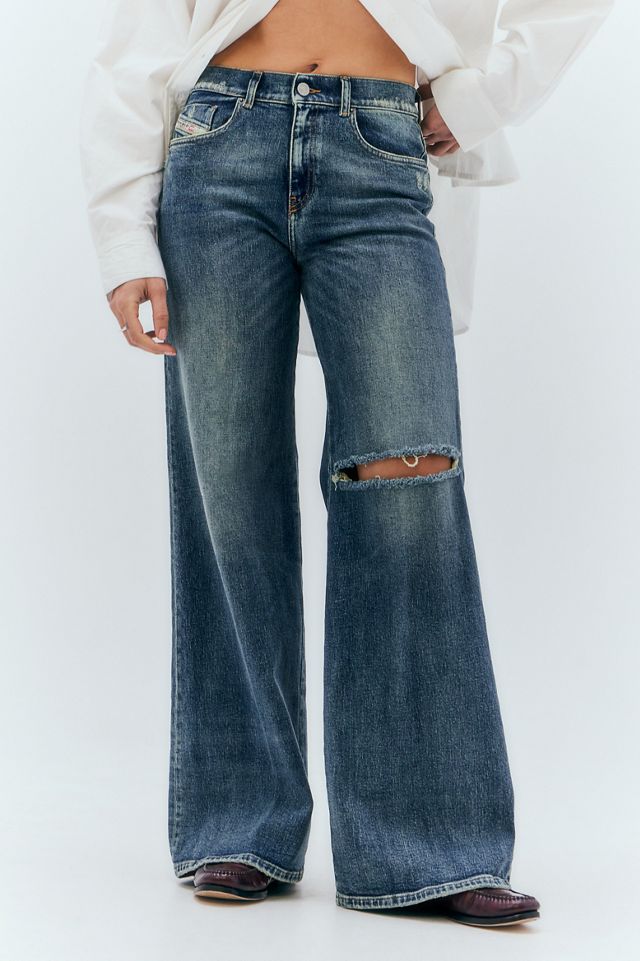 Diesel 1978 D-Akemi Indigo-Wash Bootcut Flare Jeans | Urban