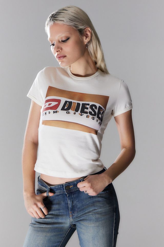 【DIESEL】 T-UNCUTIE-LONG-Q5 Diesel T-Uncutie-Long-Q5 T-shirt | Grey | FARFETCH