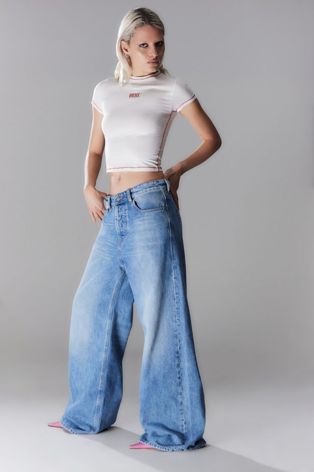Jeans droits Diesel délavé clair 1996 D-Sire #1