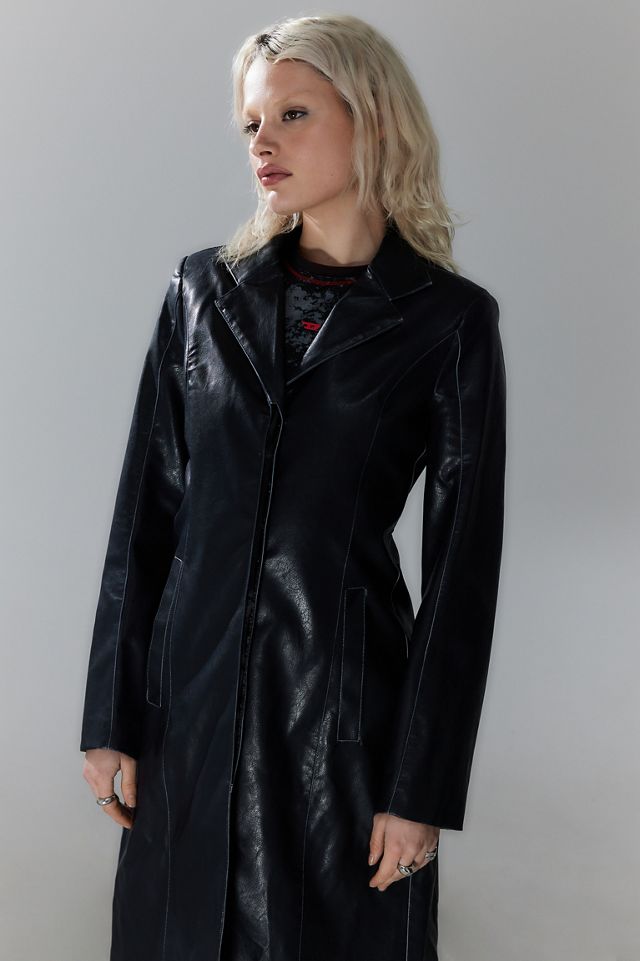 Diesel G-Filar Faux Leather Coat #4