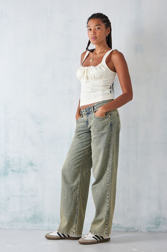 Motel Sandy Blue Acid Wash Parallel Jeans #1