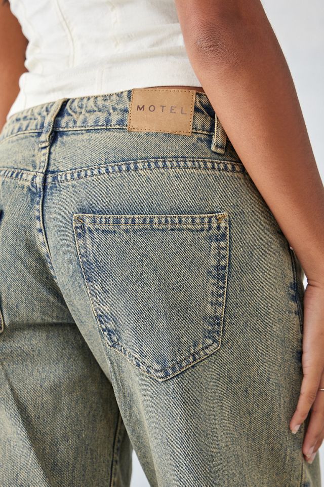 Motel Sandy Blue Acid Wash Parallel Jeans #3