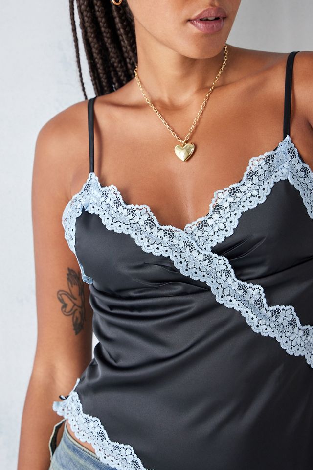 Motel Satima Blue Lace Top #2