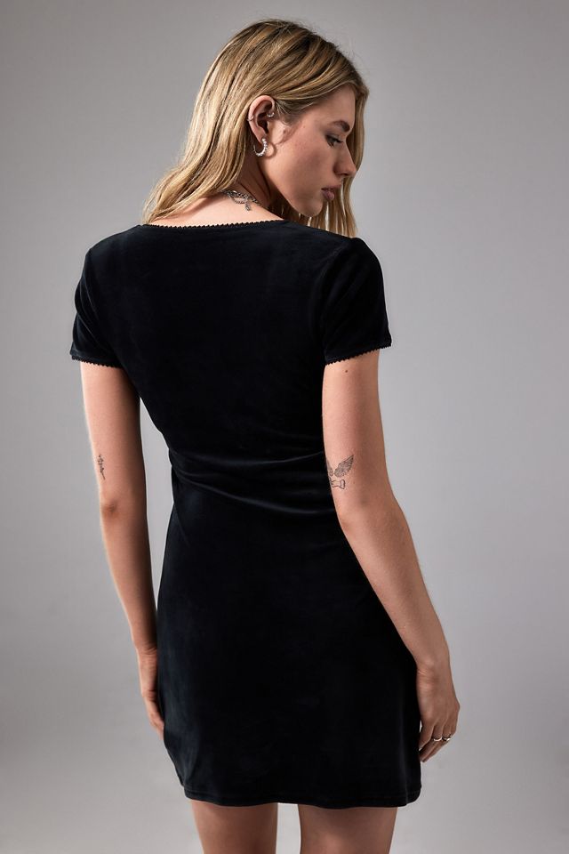 princess polly baby blue dress Urban Outfitters Strappy Black Mini Dress,