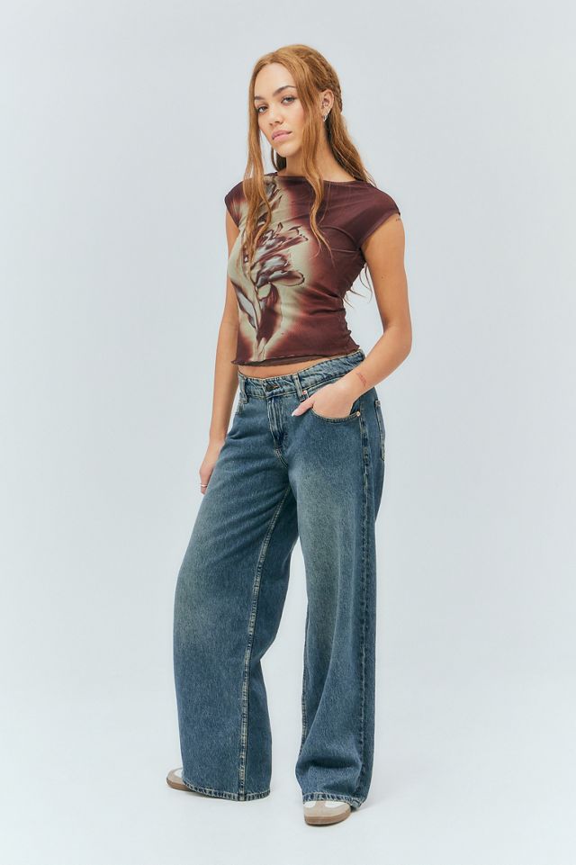 Motel Low Rise Roomy Jean Washed Black