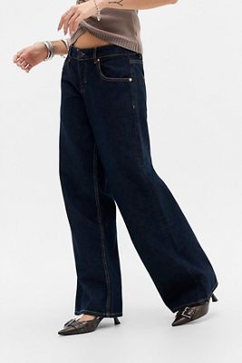 Motel Dark Denim Low Rise Parallel Jeans