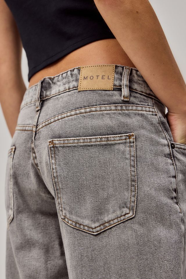 Motel Washed Denim Low-Rise Roomy Jeans #2