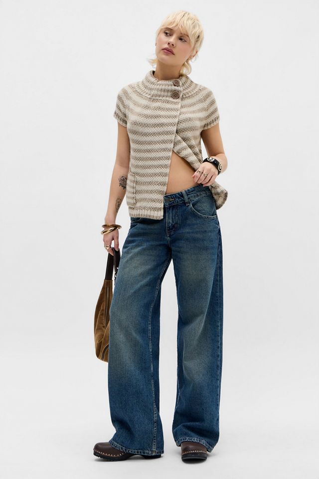 Jeans de Pierna Ancha Paralelos de Tiro Bajo Motel #1