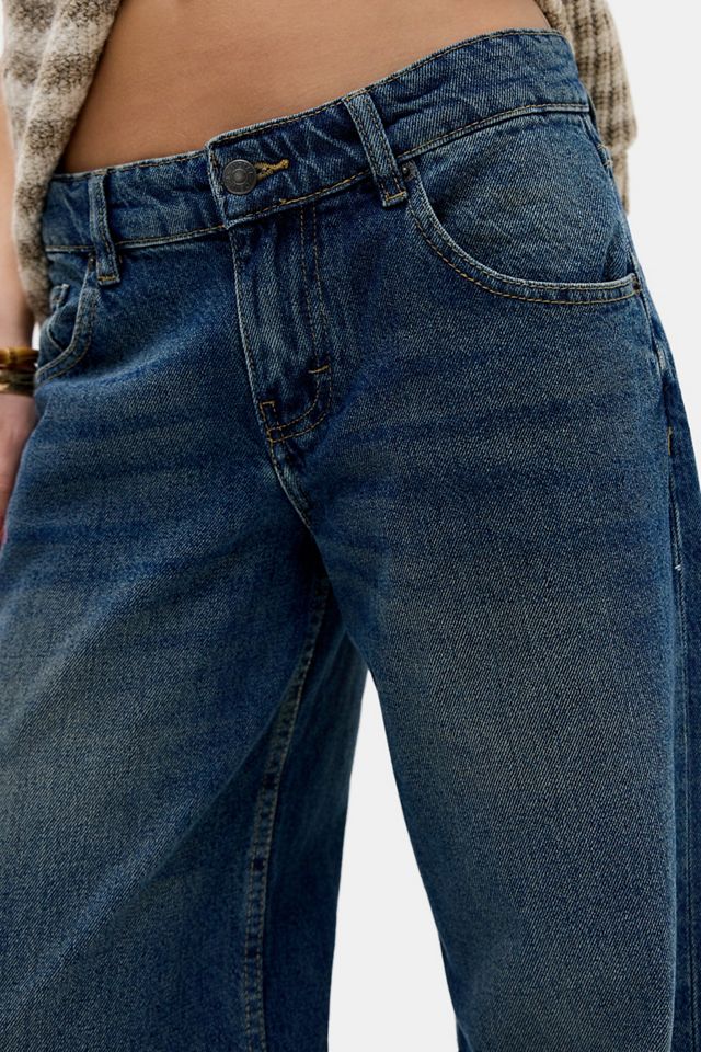 Jeans de Pierna Ancha Paralelos de Tiro Bajo Motel #2