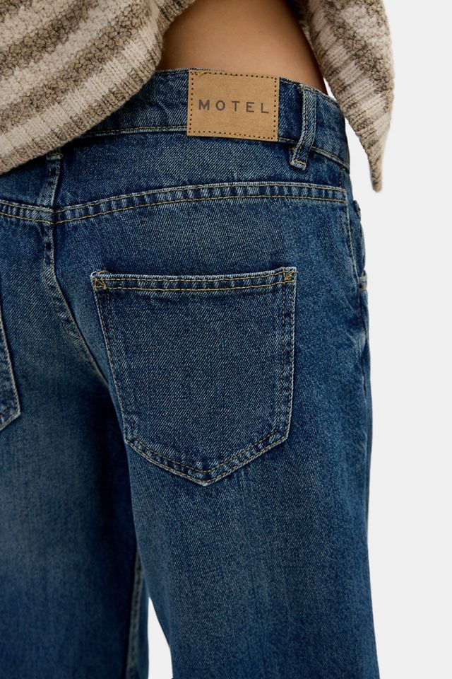 Jeans de Pierna Ancha Paralelos de Tiro Bajo Motel #3