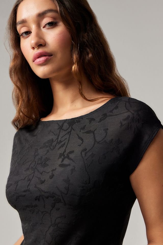 Motel Nova Floral Mesh Top #1