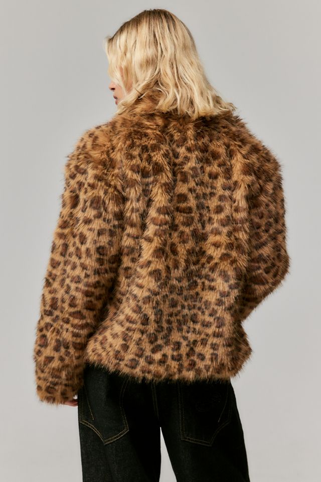 Chaqueta Corta de Estampado de Leopardo Jodi de Motel #4