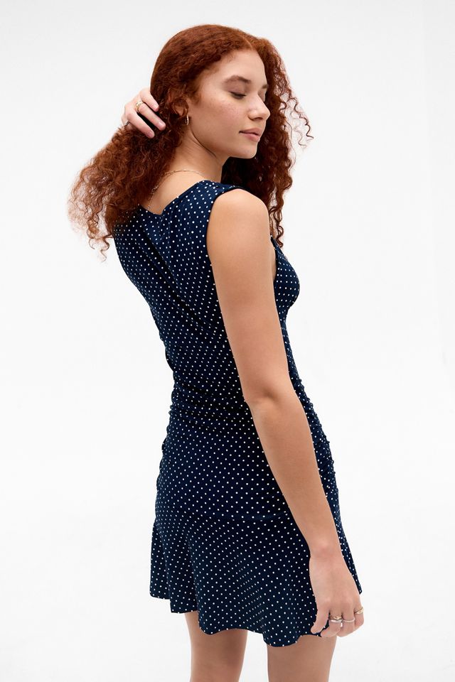Motel Luscian Spot Plunge Neck Mini dress #3