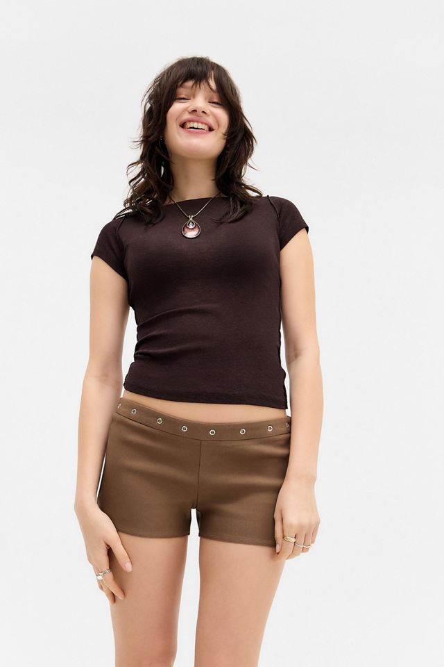 Motel Jarelia Studded Micro Shorts #1
