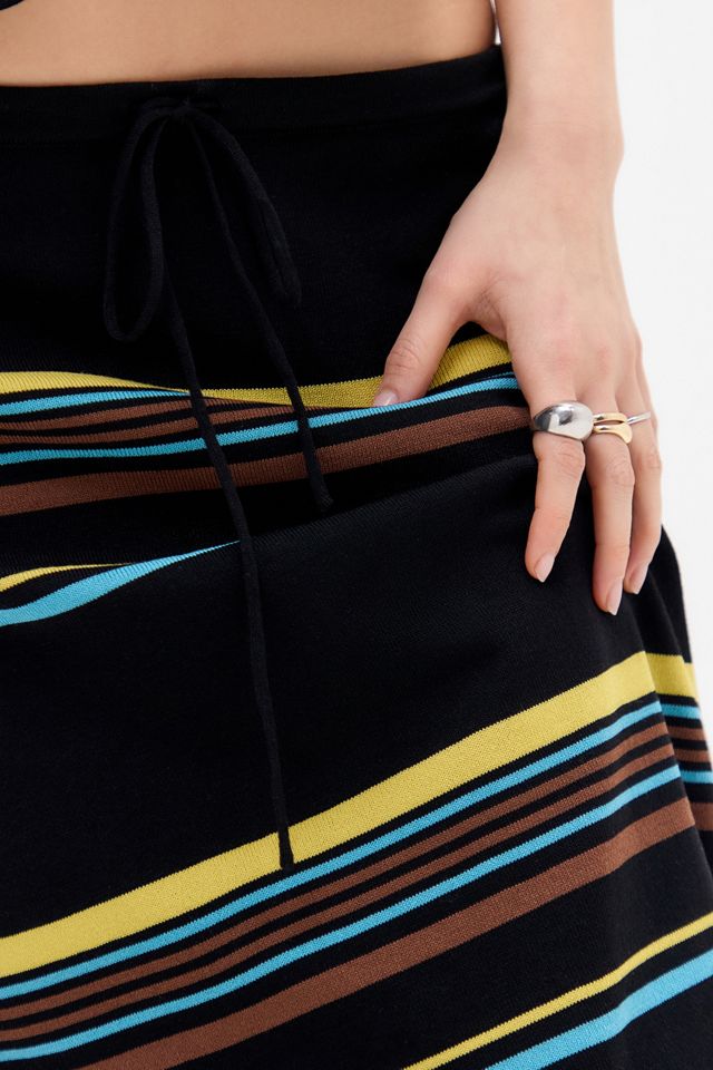 Motel Amalia Stripe Knit Midi Skirt #3