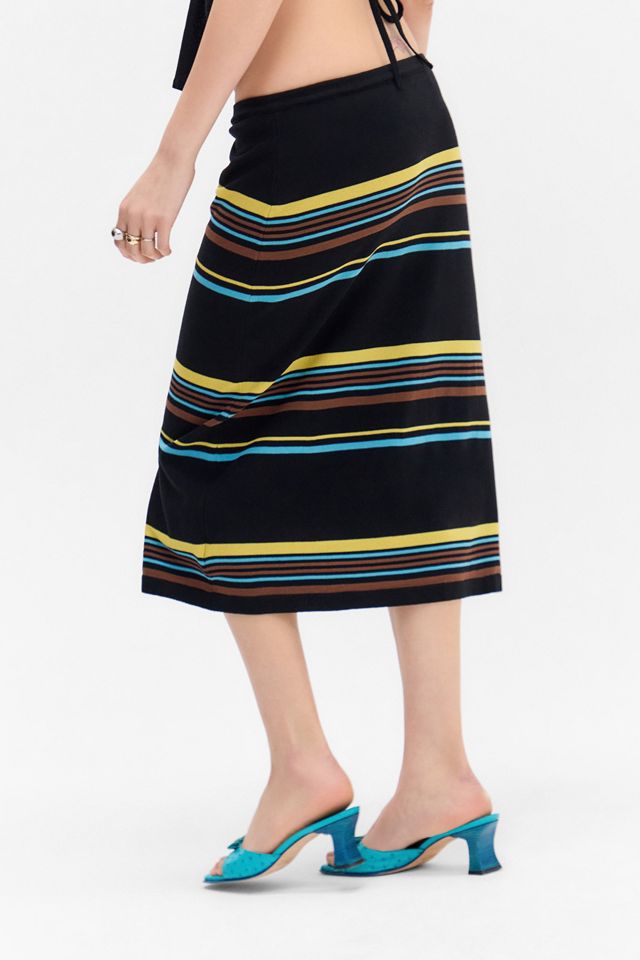 Motel Amalia Stripe Knit Midi Skirt #4