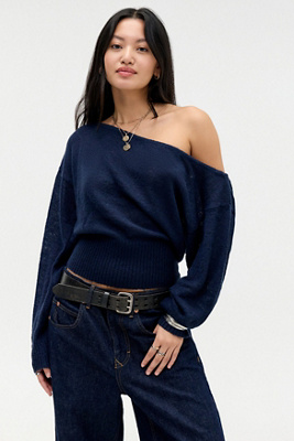 Motel Navy Suena Knit Jumper Product Page