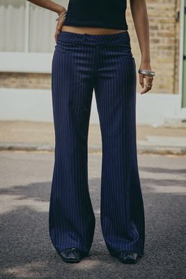 Motel Falita Pinstriped Flared Trousers