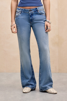 Motel Low Rise Rigid Flared Jeans Product Page