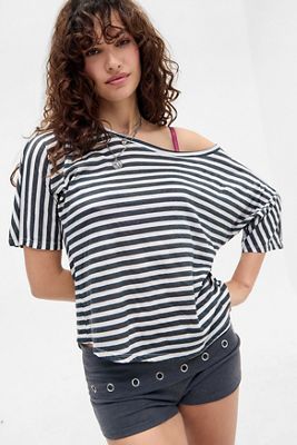 T-shirt épaules dénudées à rayures Motel Daman