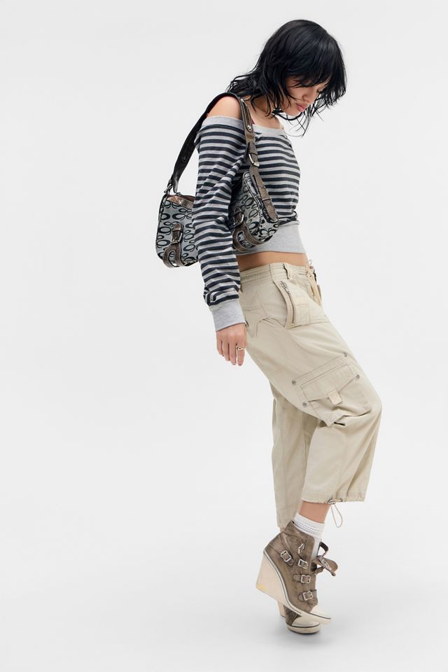 Motel Yacin Stripe Off-Shoulder Top #1