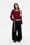 Motel Burgunderroter Suena Strickpullover