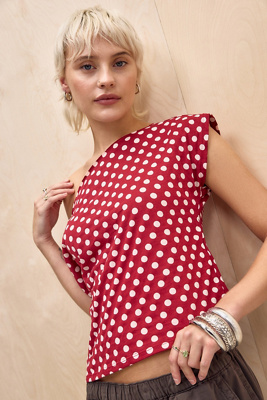 Motel Balia Spot Top - Red 2XS at Urban Outfitters