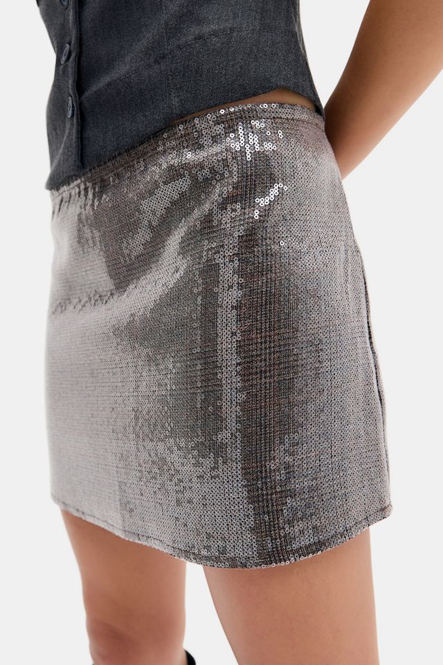 Motel Earline Sequin Mini Skirt #2