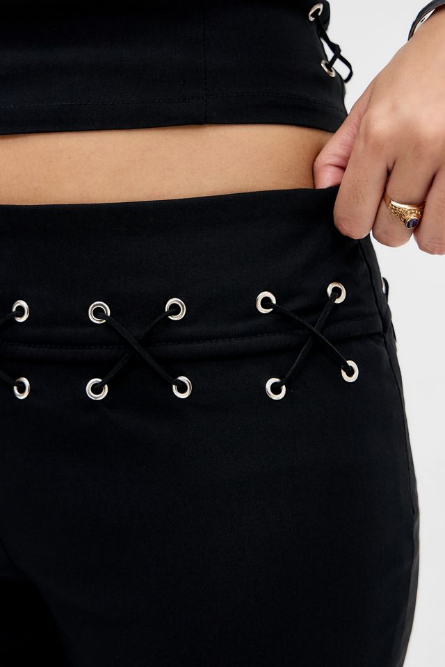 Motel Lirina Hose mit niedriger Taille und Ösen #1