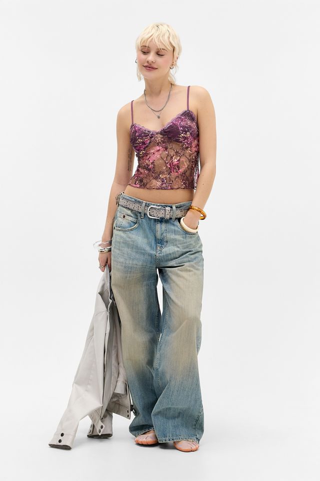 Motel Plum Rubik Lace Cami Top #2