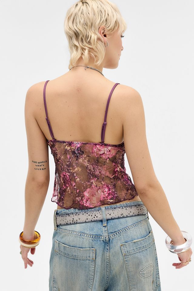 Motel Plum Rubik Lace Cami Top #3