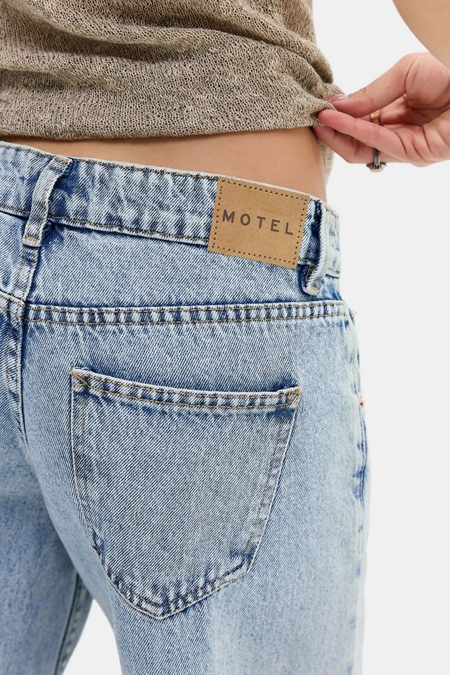 Motel Niedrig Sitzende Parallele Wide Leg Jeans #2