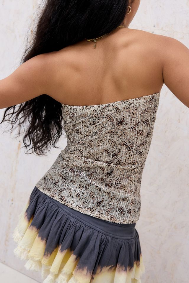 Motel Brilia Pailletten-Tube-Top #3