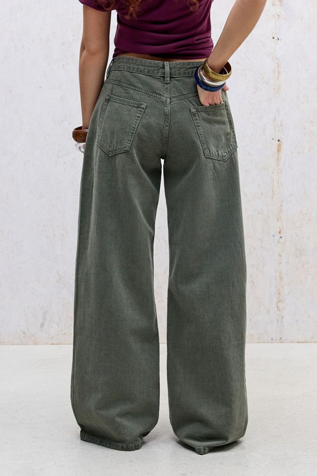 Jeans Holgados de Tiro Bajo Olive Motel #3