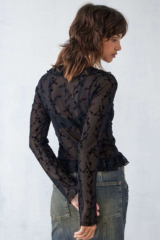 Motel Noemi Mesh Flower Cardigan #3