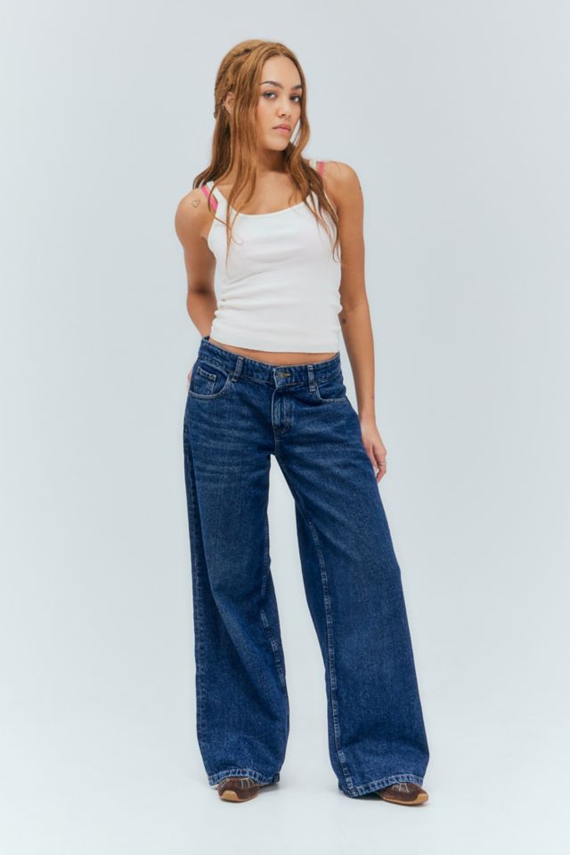 Roomy Extra Wide Low Rise Jeans in Indigo