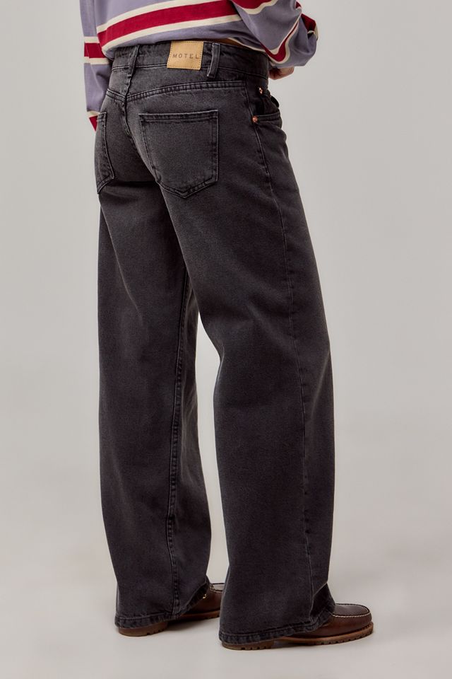 Jeans de Pierna Ancha Paralelos de Tiro Bajo Motel #2