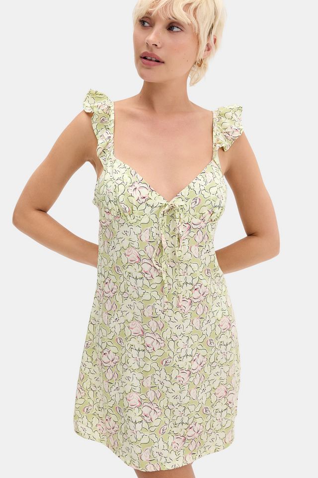 Motel Vestido Mini Verde Gadisa Blooming Lily #2