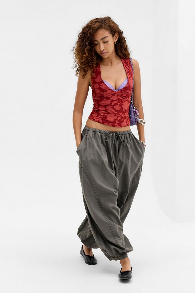 Motel Lihat Flocked Plunge Top #2