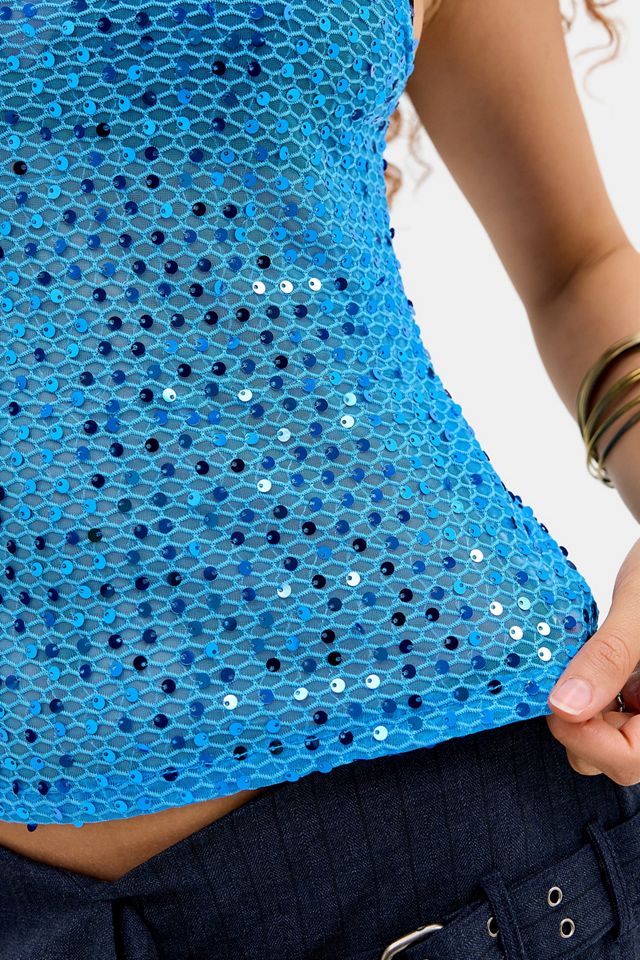 Motel Dudley Sequin Vest Top #2