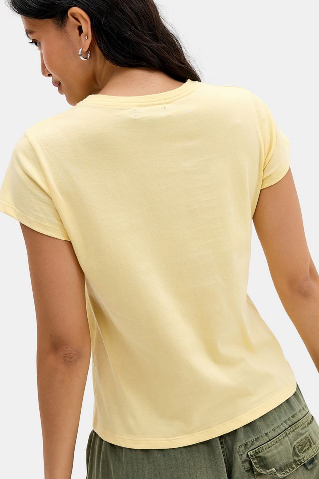 T-shirt Rilassata con Slogan Clio Gialla Motel #2