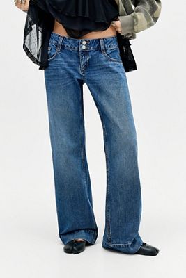 Jeans Motel Ocean Blue a Vita Bassa a Zampa
