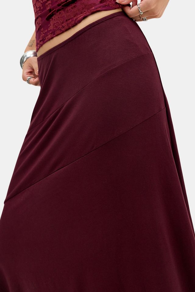 Motel Burgundy Temisi Asymmetrical Midi Skirt #1