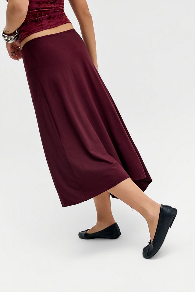 Motel Burgundy Temisi Asymmetrical Midi Skirt #2