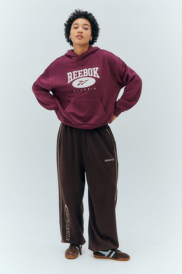 Reebok Burgundy Big Logo Hoodie #2